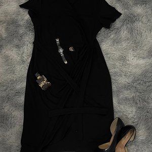 Black Knee Length Cocktail Dress